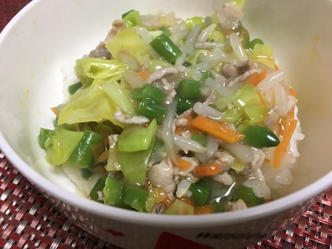 【幼児食】豚肉と野菜たっぷりあんかけ丼★